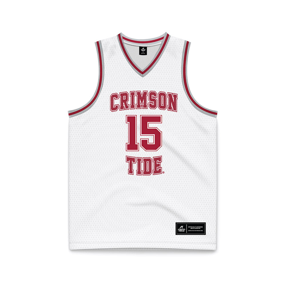 Alabama - NCAA Men's Basketball : Jarin Stevenson - White Basketball Jersey