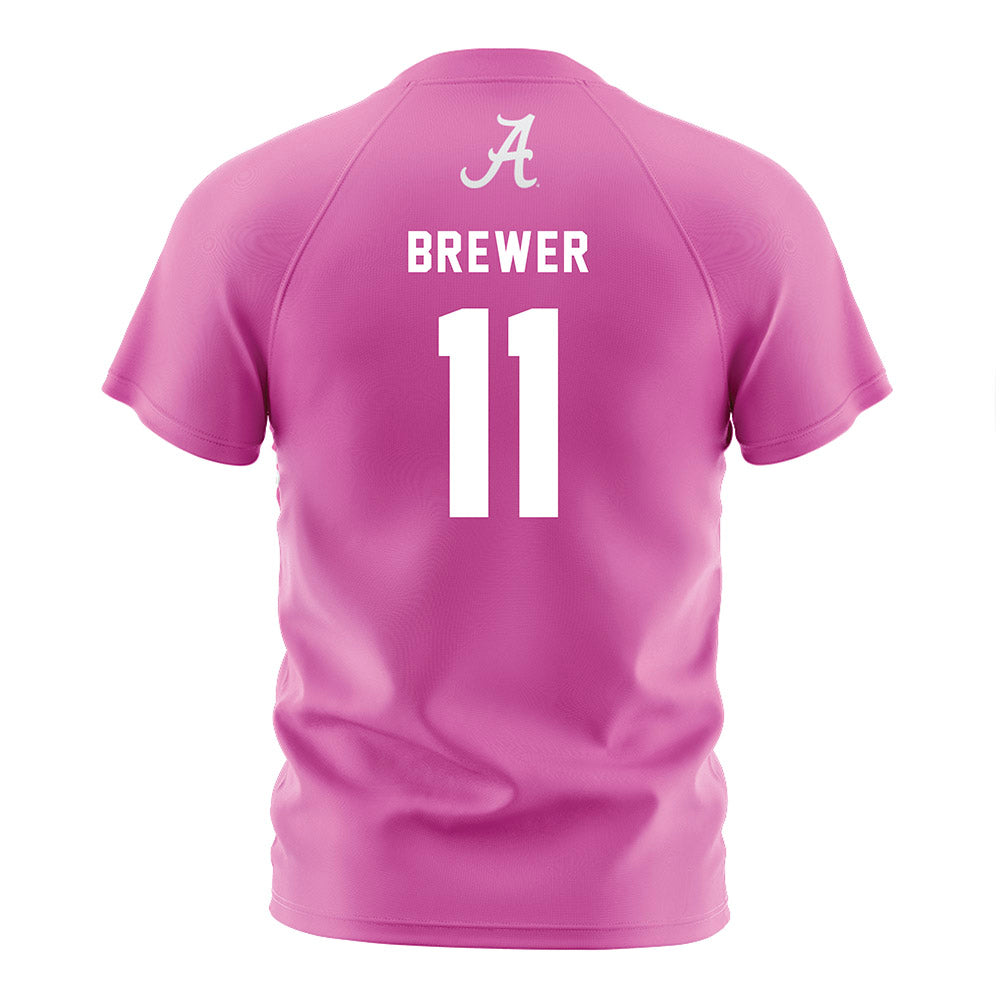 Alabama - NCAA Women's Soccer : Cali Brewer - Pink Soccer Jersey-1