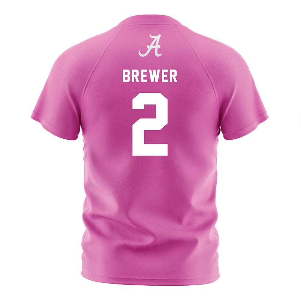 Alabama - NCAA Women's Soccer : Breezie Brewer - Pink Soccer Jersey-1