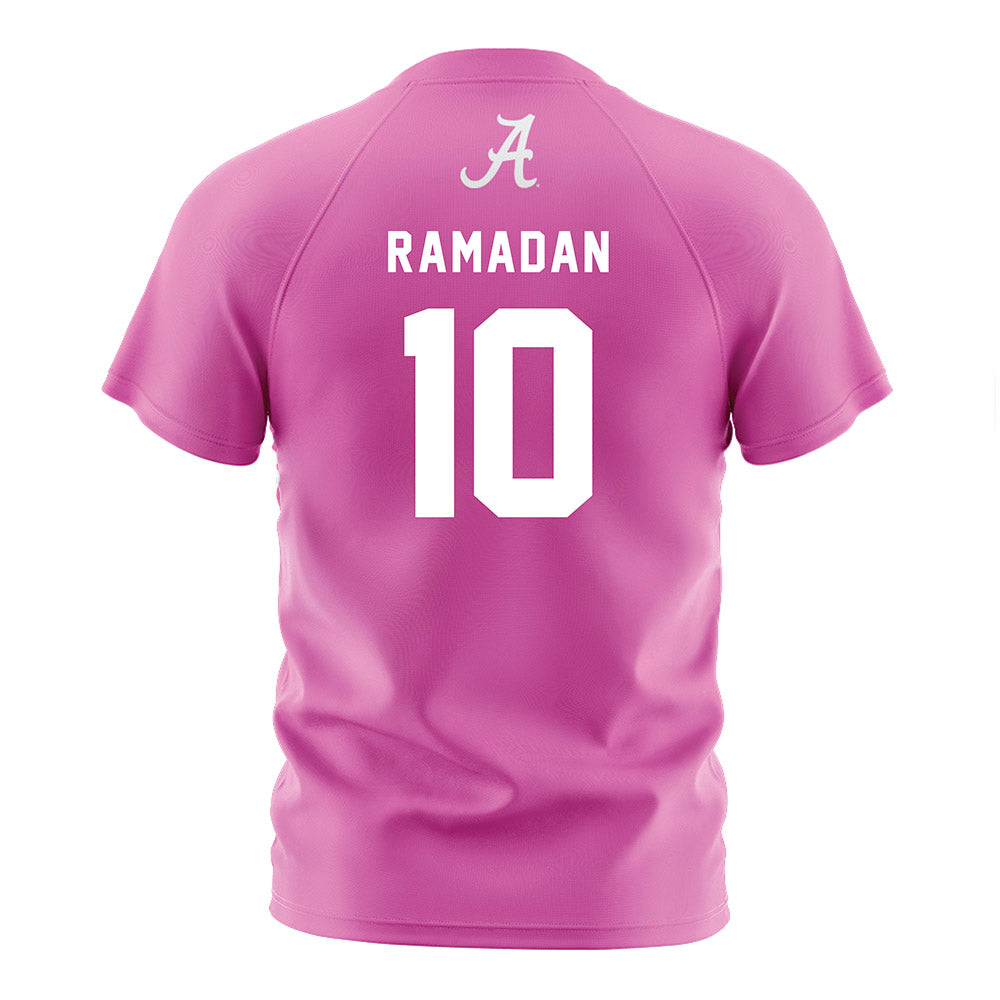 Alabama - NCAA Women's Soccer : Nadia Ramadan - Pink Soccer Jersey-1