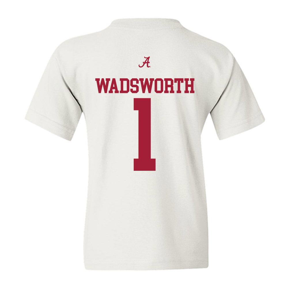 Alabama - NCAA Men's Basketball : Kari Wadsworth - Youth T-Shirt-1