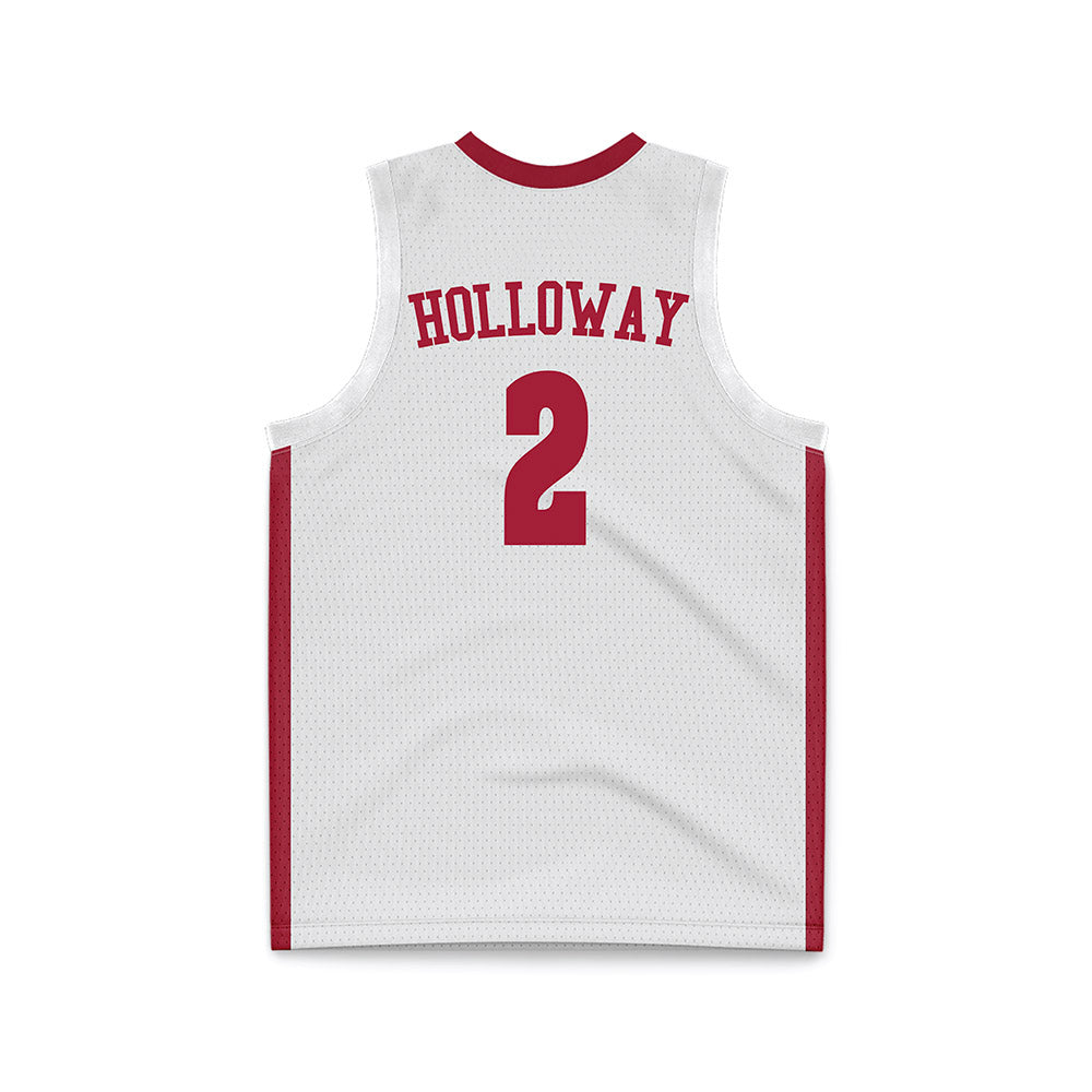 Alabama - NCAA Men's Basketball : Aden Holloway - White Basketball Jersey