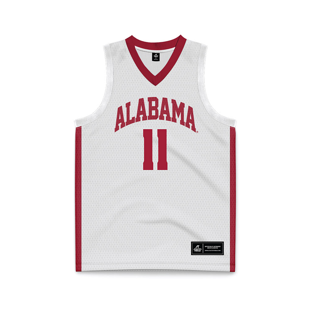 Alabama - NCAA Men's Basketball : Clifford Omoruyi - White Basketball Jersey