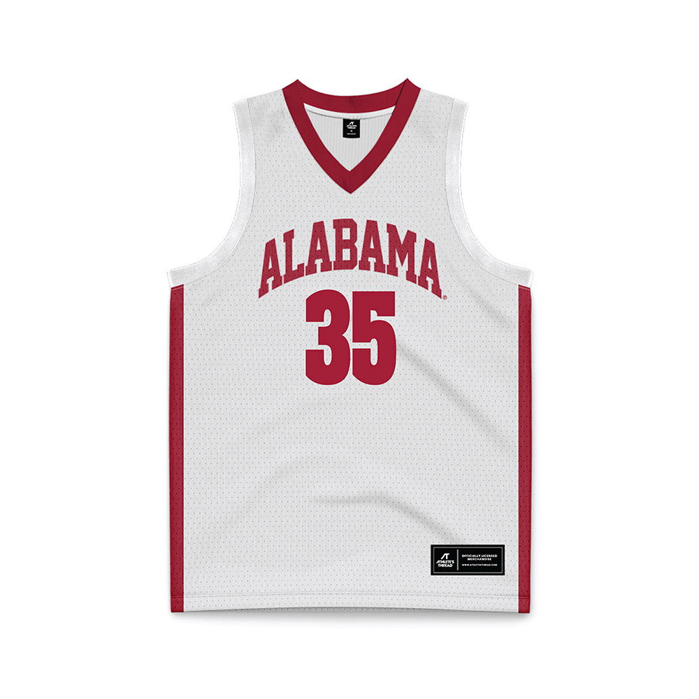Alabama - NCAA Men's Basketball : Derrion Reid - White Basketball Jersey