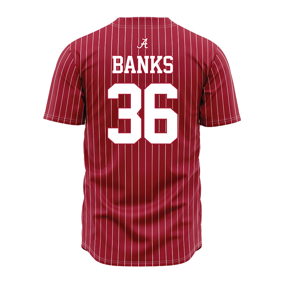 Alabama - NCAA Baseball : Hagan Banks - Pinstripe Jersey
