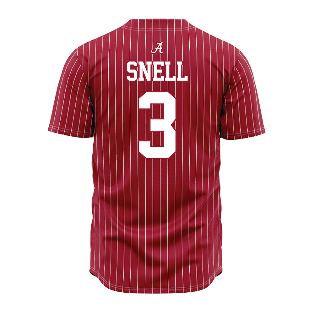 Alabama - NCAA Baseball : Kade Snell - Pinstripe Jersey-1