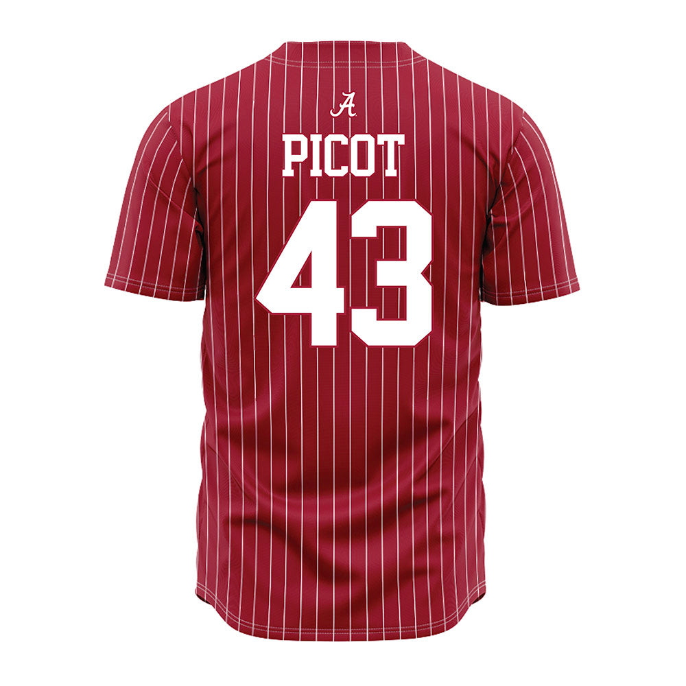 Alabama - NCAA Baseball : Parker Picot - Pinstripe Jersey