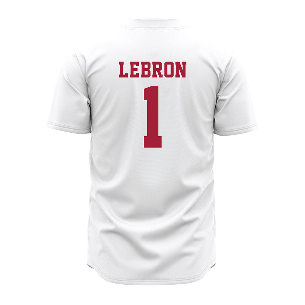 Alabama - NCAA Baseball : Justin Lebron - White Jersey