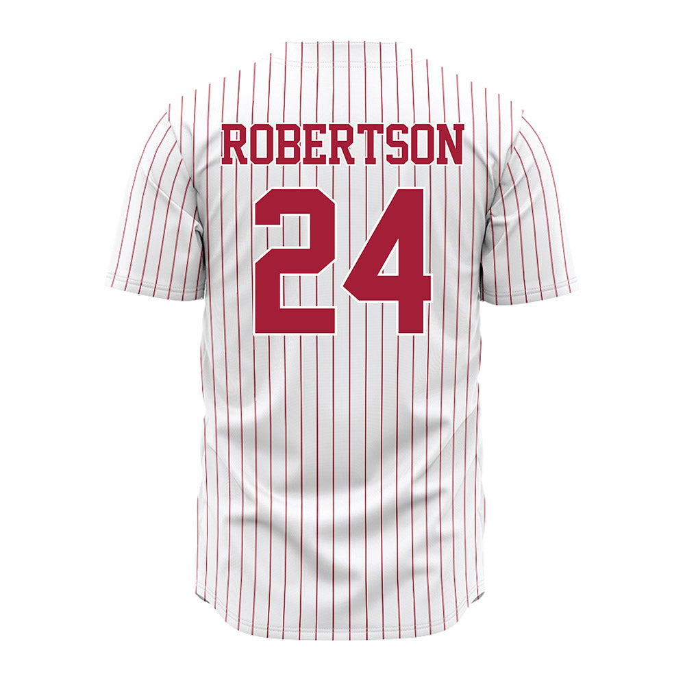 Alabama - NCAA Baseball : Tate Robertson - Pinstripe Jersey