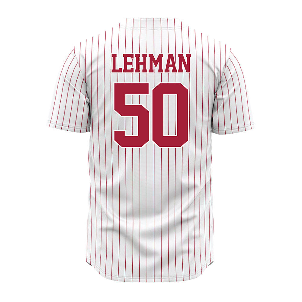 Alabama - NCAA Baseball : Connor Lehman - Pinstripe Jersey-1