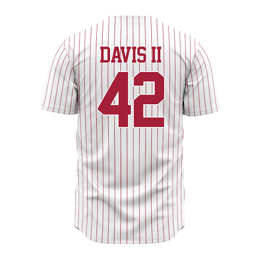 Alabama - NCAA Baseball : Alton Davis II - Pinstripe Jersey