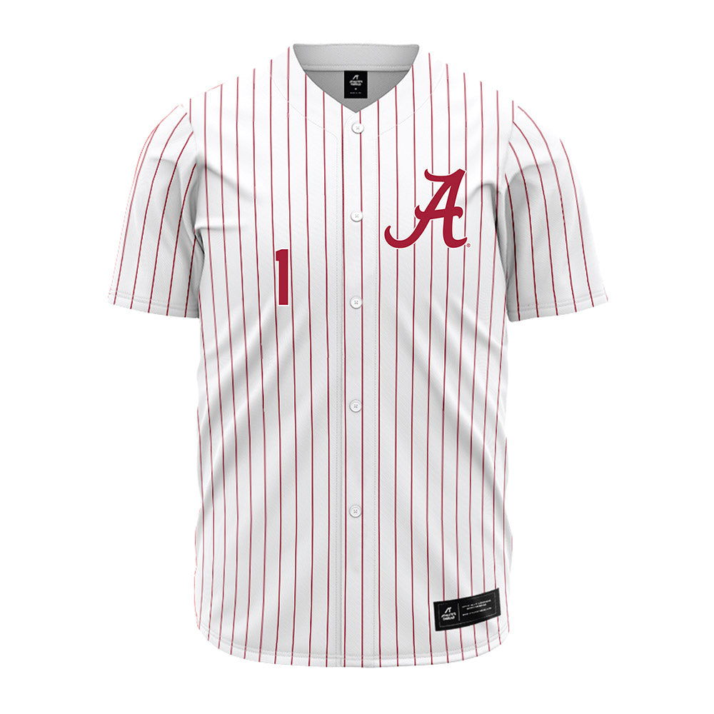 Alabama - NCAA Baseball : Justin Lebron - Pinstripe Jersey