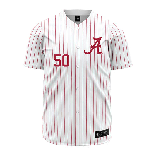 Alabama - NCAA Baseball : Connor Lehman - Pinstripe Jersey-0