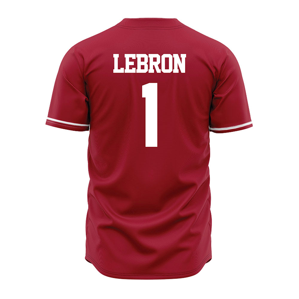Alabama - NCAA Baseball : Justin Lebron - Cardinal Jersey