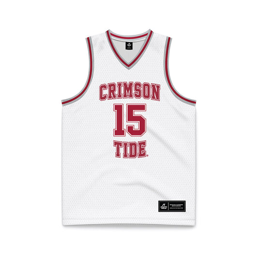 Alabama - NCAA Men's Basketball : Jarin Stevenson - White Basketball Jersey