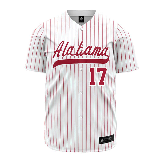 Alabama - NCAA Softball : Riley Valentine - Pinstripe Jersey