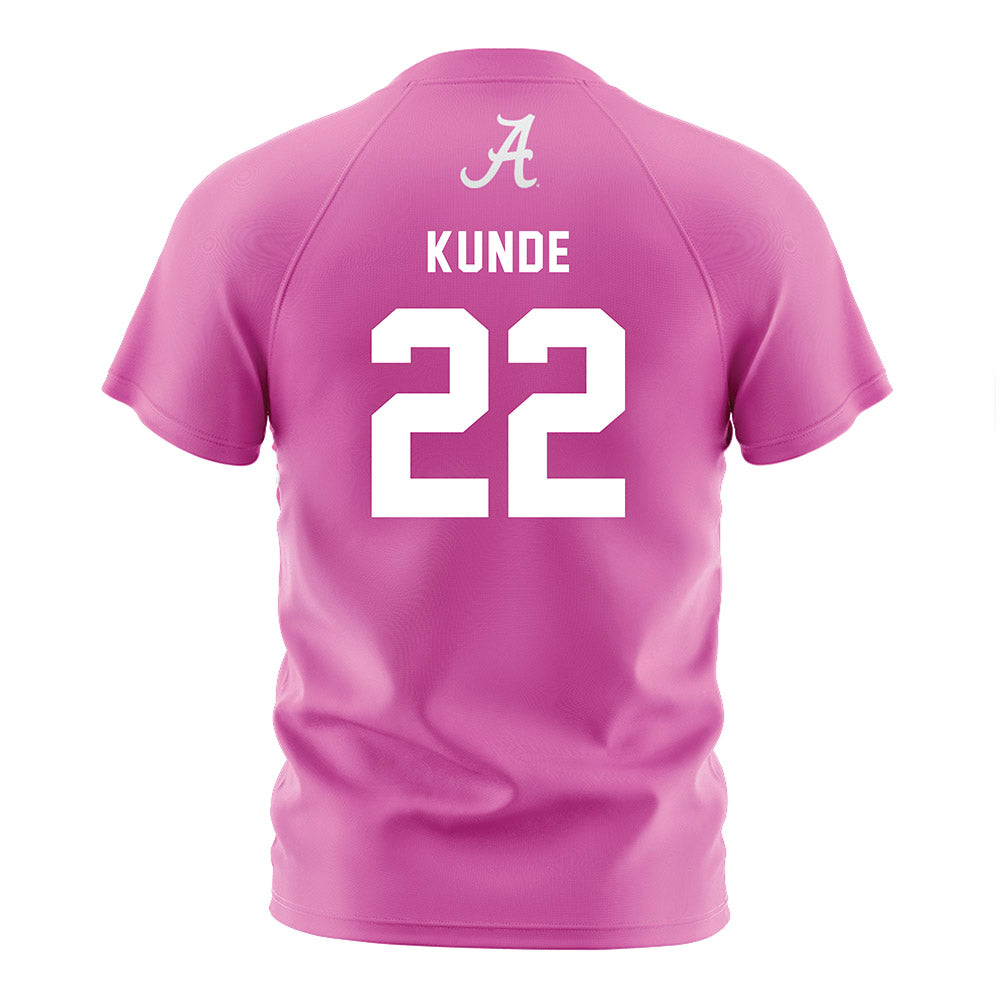 Alabama - NCAA Women's Soccer : Leah Kunde - Pink Soccer Jersey-1