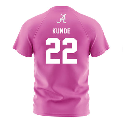 Alabama - NCAA Women's Soccer : Leah Kunde - Pink Soccer Jersey-1