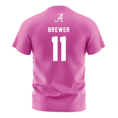 Alabama - NCAA Women's Soccer : Cali Brewer - Pink Soccer Jersey-1