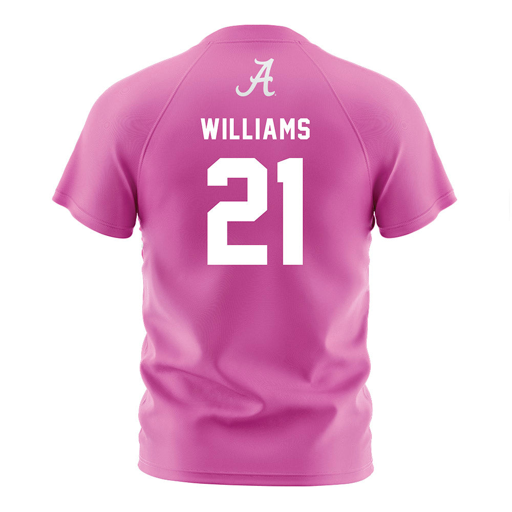Alabama - NCAA Women's Soccer : Presley Williams - Pink Soccer Jersey-1