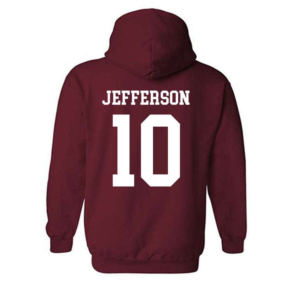 Alabama - NCAA Football : Justin Jefferson - Classic Shersey Hooded Sweatshirt-2