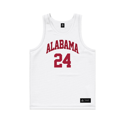 Alabama - NCAA Men's Basketball : Naas Cunningham - White Basketball Jersey