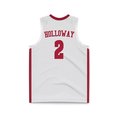 Alabama - NCAA Men's Basketball : Aden Holloway - White Basketball Jersey