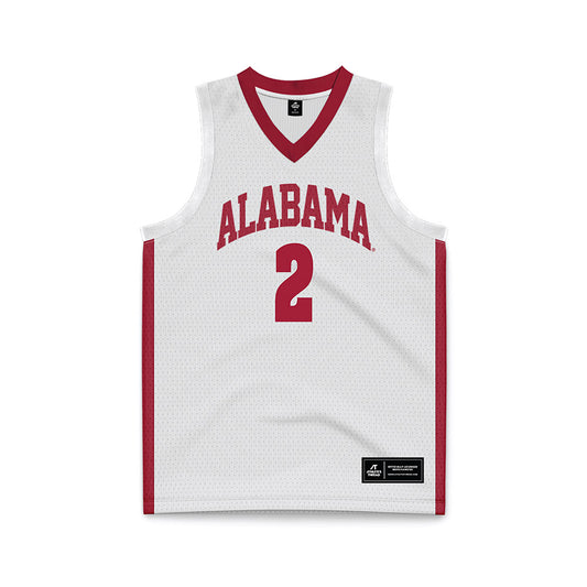 Alabama - NCAA Men's Basketball : Aden Holloway - White Basketball Jersey