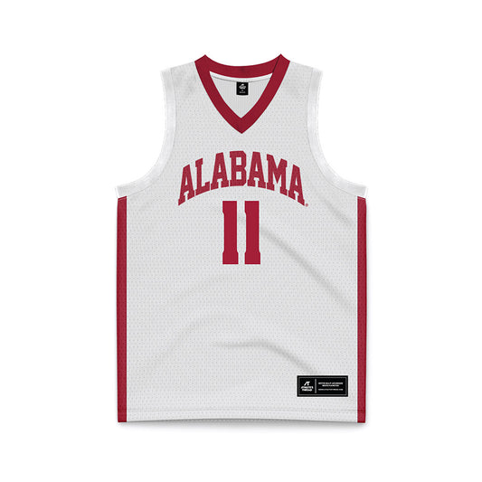 Alabama - NCAA Men's Basketball : Clifford Omoruyi - White Basketball Jersey