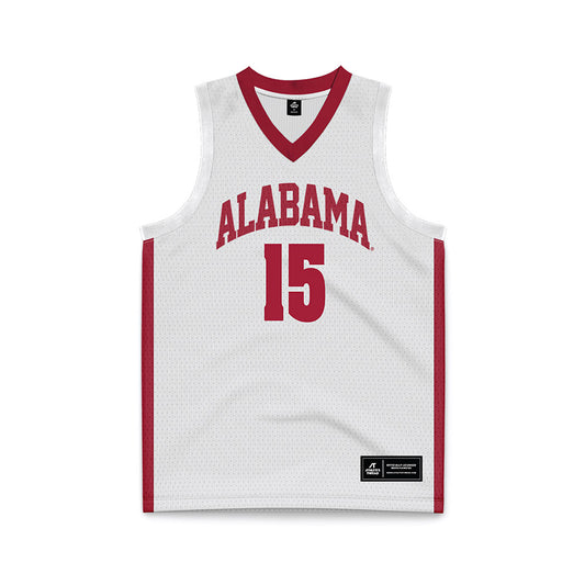 Alabama - NCAA Men's Basketball : Jarin Stevenson - White Basketball Jersey