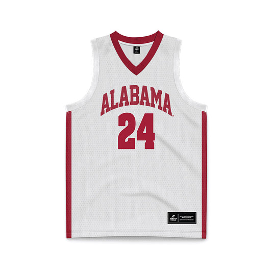 Alabama - NCAA Men's Basketball : Naas Cunningham - White Basketball Jersey