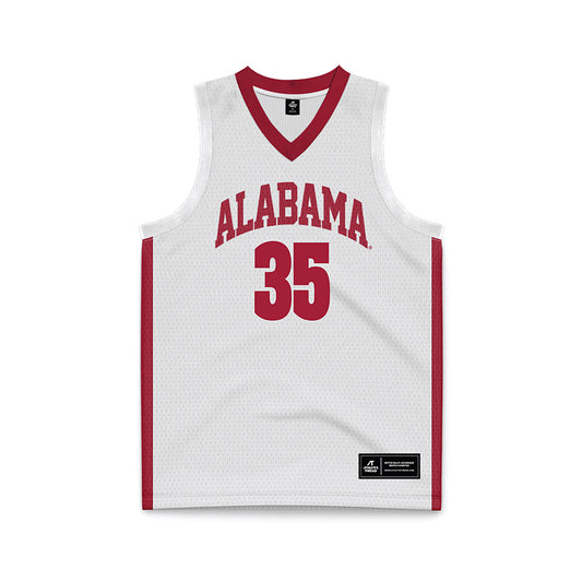 Alabama - NCAA Men's Basketball : Derrion Reid - White Basketball Jersey