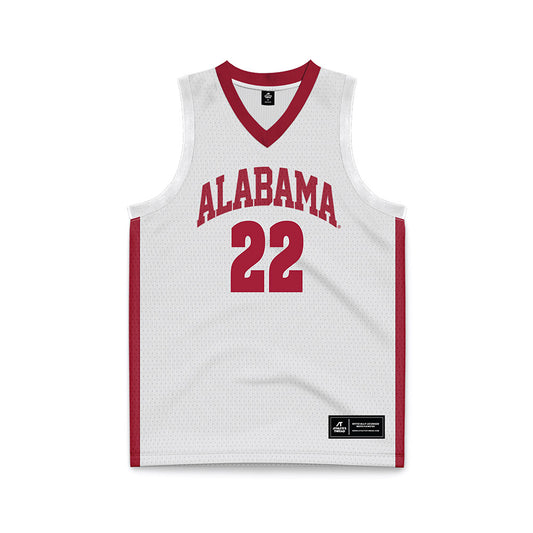 Alabama - NCAA Men's Basketball : Aiden Sherrell - White Basketball Jersey