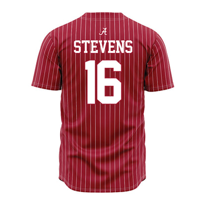 Alabama - NCAA Baseball : Jonathan Stevens - Pinstripe Jersey