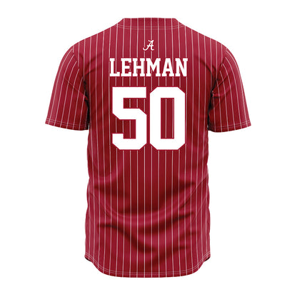 Alabama - NCAA Baseball : Connor Lehman - Pinstripe Jersey-1