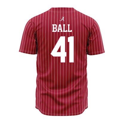 Alabama - NCAA Baseball : Connor Ball - Pinstripe Jersey