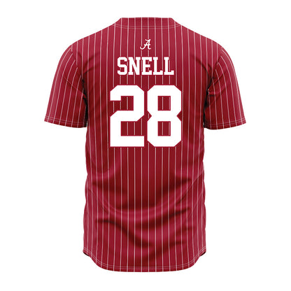Alabama - NCAA Baseball : Kade Snell - Pinstripe Jersey