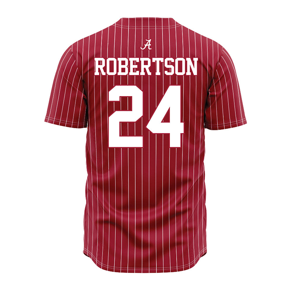 Alabama - NCAA Baseball : Tate Robertson - Pinstripe Jersey