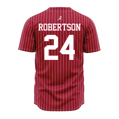 Alabama - NCAA Baseball : Tate Robertson - Pinstripe Jersey
