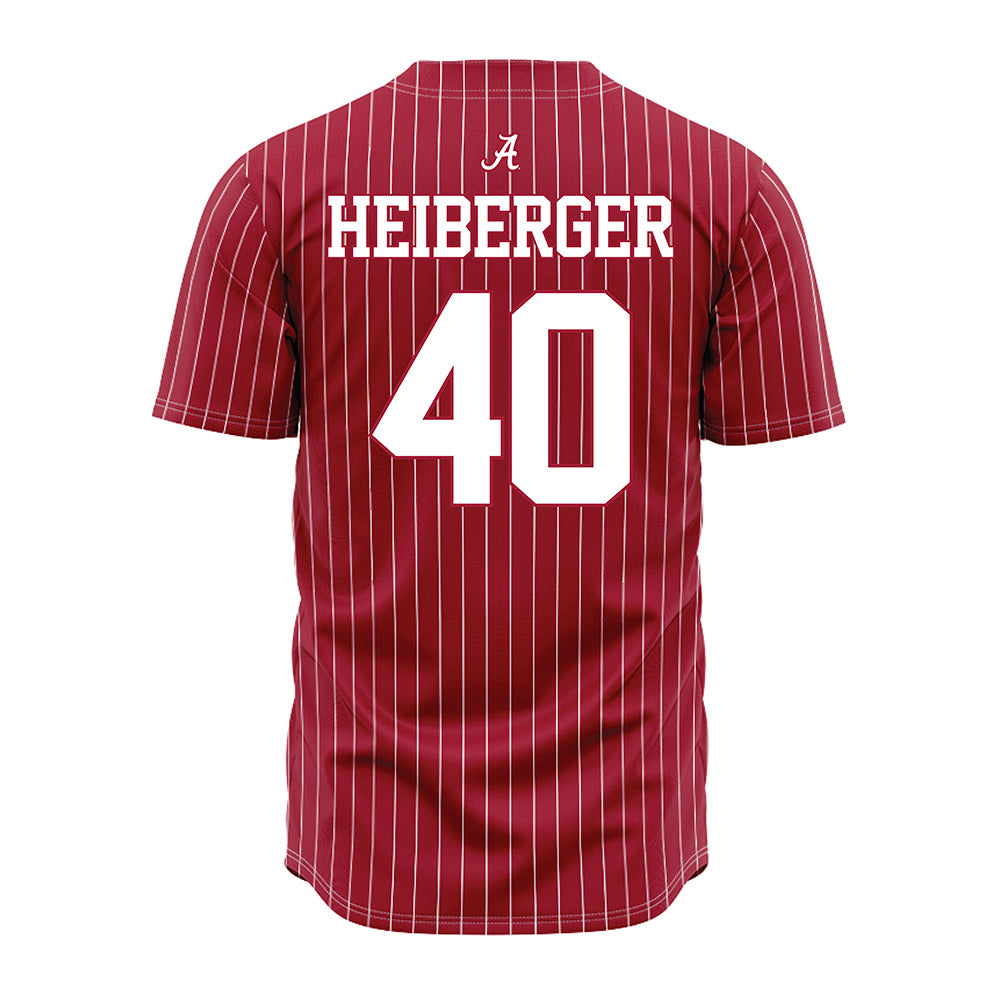 Alabama - NCAA Baseball : Matthew Heiberger - Pinstripe Jersey