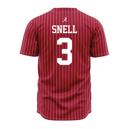 Alabama - NCAA Baseball : Kade Snell - Pinstripe Jersey-1