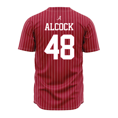Alabama - NCAA Baseball : Bobby Alcock - Pinstripe Jersey