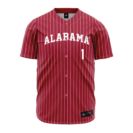 Alabama - NCAA Baseball : Justin Lebron - Pinstripe Jersey
