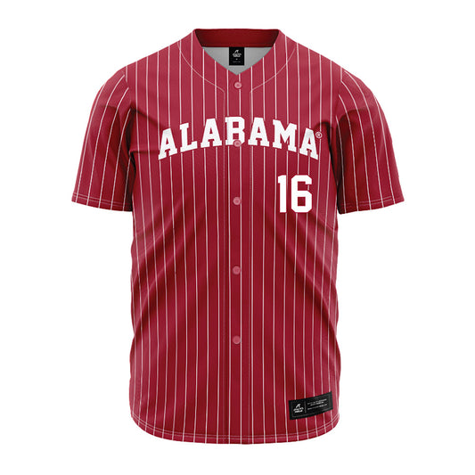 Alabama - NCAA Baseball : Jonathan Stevens - Pinstripe Jersey