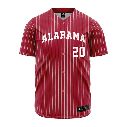 Alabama - NCAA Baseball : Zane Adams - Pinstripe Jersey