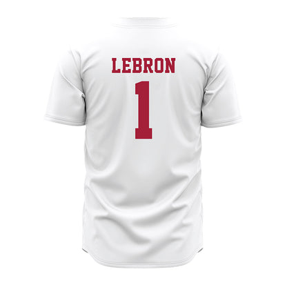 Alabama - NCAA Baseball : Justin Lebron - White Jersey