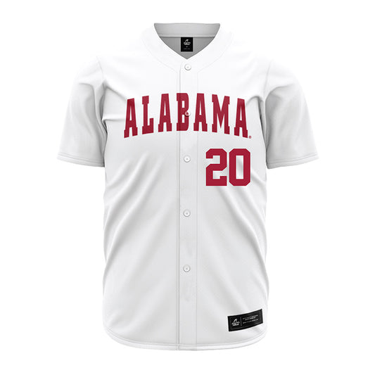 Alabama - NCAA Baseball : Zane Adams - White Jersey