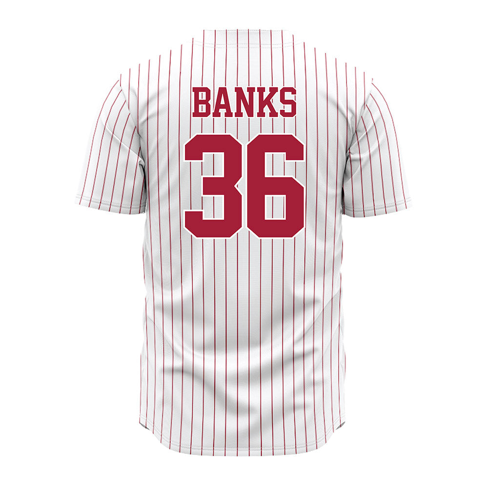 Alabama - NCAA Baseball : Hagan Banks - Pinstripe Jersey