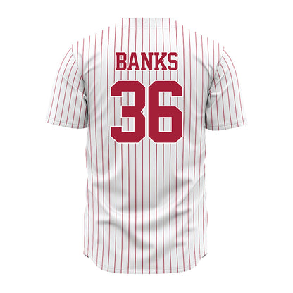 Alabama - NCAA Baseball : Hagan Banks - Pinstripe Jersey