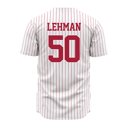 Alabama - NCAA Baseball : Connor Lehman - Pinstripe Jersey-1